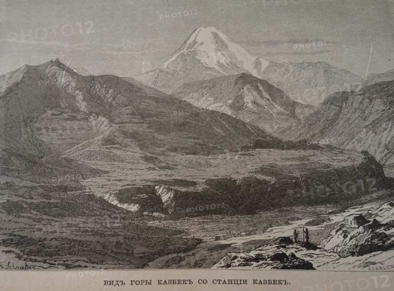 View of Mount Kazbek from Kazbek station
