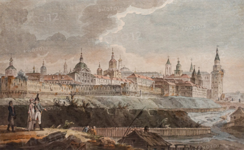 View of the Neglinnaya River and Kitai-gorod from Petrovskaya Square