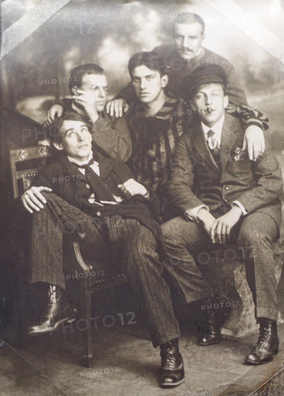 Portrait of A.E. Kruchenykh, D.D. Burliuk, V.V. Mayakovsky, N.D. Burliuk,  B.K. Livshits. 1912