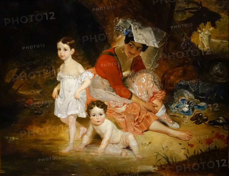 Portrait of Count Lev Wittgenstein's Children with an Italian Nanny