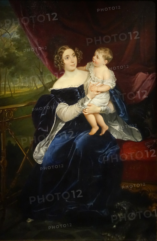Portrait of the Countess Olga Orlova-Davydova with Her Daughter  Natalya Orlova-Davydova