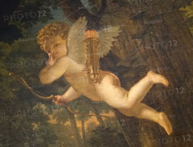 Fragment of the painting Narcissus Looking into the Water
