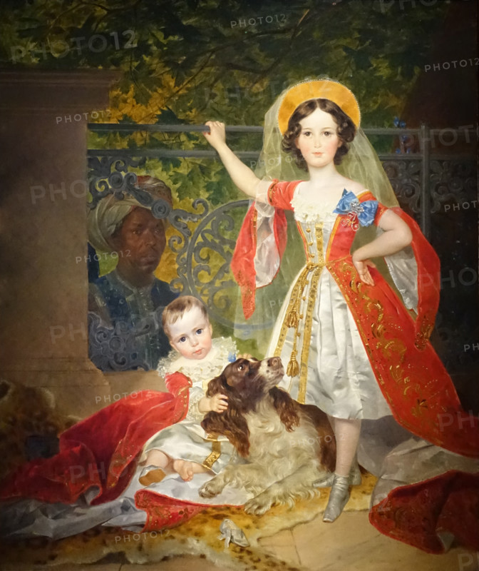 Portrait of the Volkonsky Children with a Blackamoor
