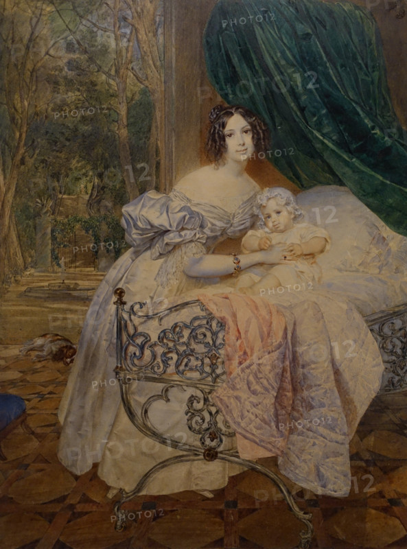 Portrait of Maria Buteneva with Her Daughter Maria