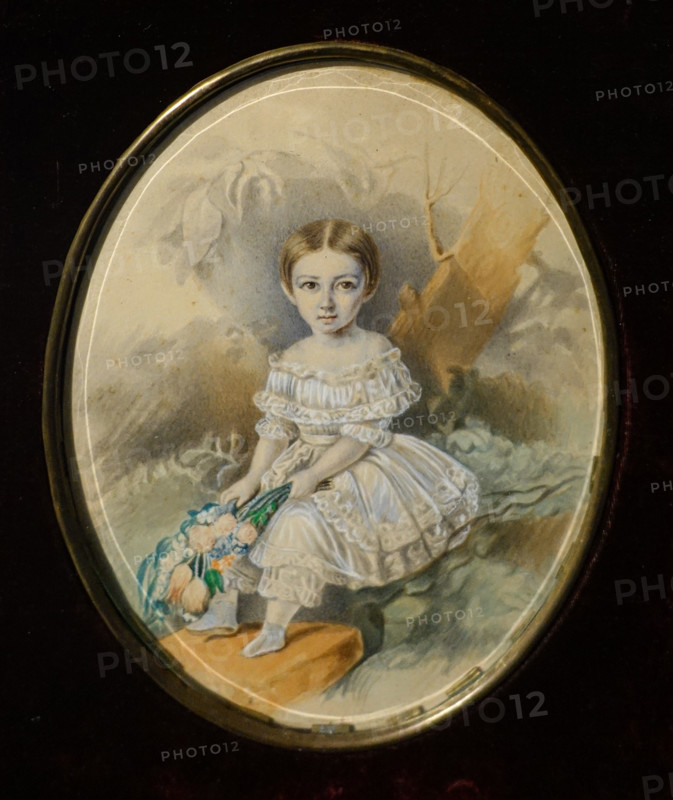 Portrait of a Girl with a bouquet