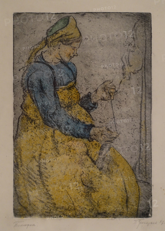 Pomor woman spinner