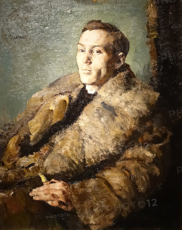 Portrait of a man in a fur coat