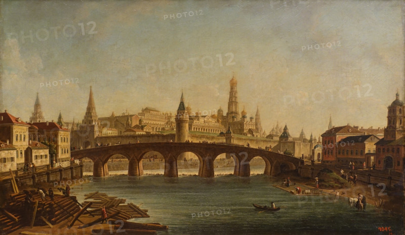 View of the Moscow Kremlin from the Big Stone Bridge