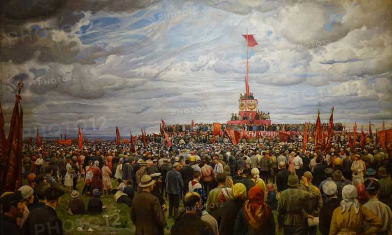The Transfer of the Paris Communard banner to Moscow workers at Khodynka Park in Moscow