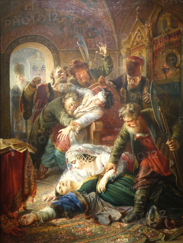 Agents of the Pretender Dmitry murdering Boris Godunov's son