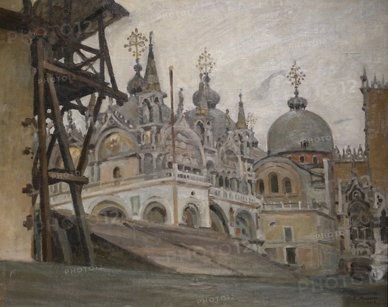 View of St. Mark's Cathedral in Venice.