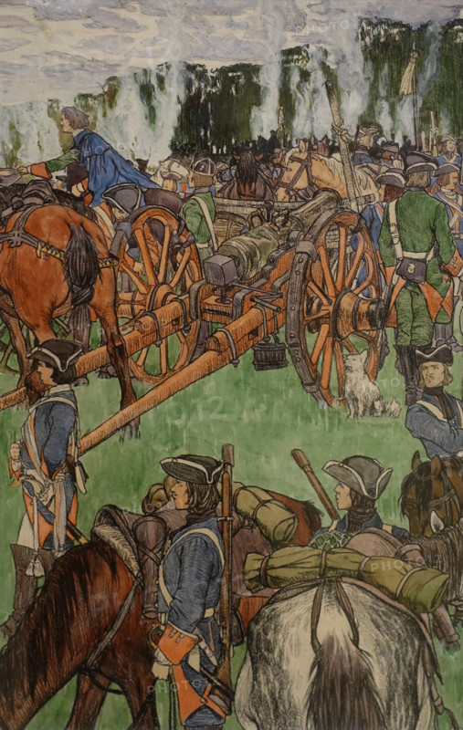 Russian troops resting near the forest