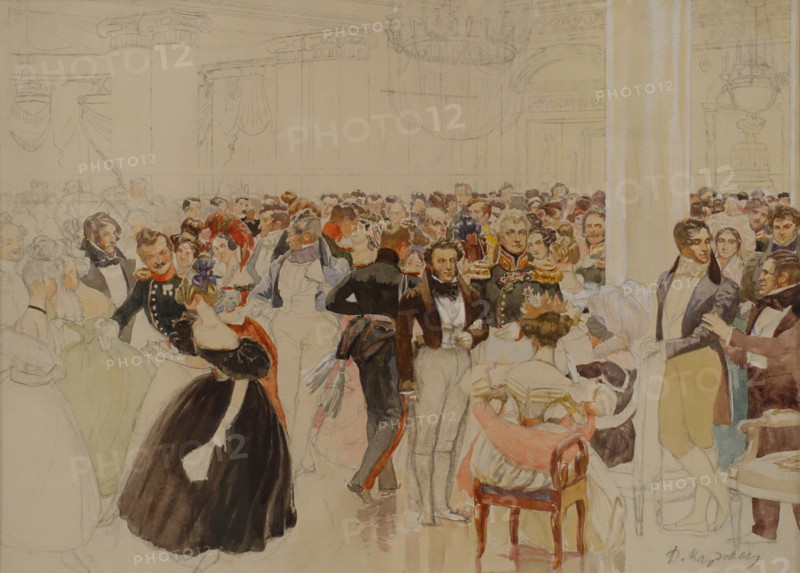 Pushkin at a ball in Moscow (sketch)