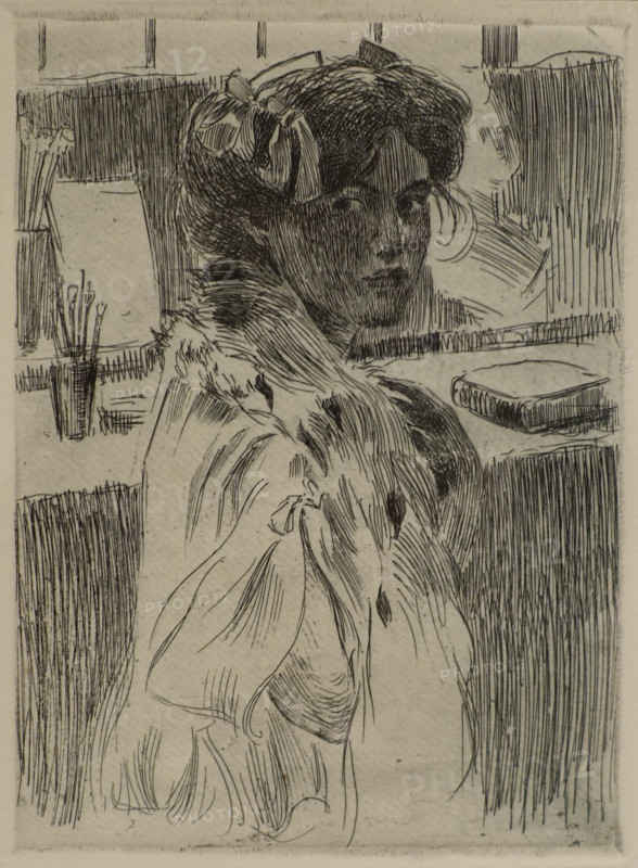 Portrait of a girl with ribbons in her hair
