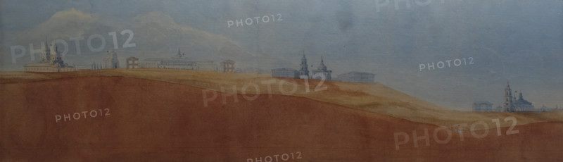 Views of buildings on the general plan of the city of Moscow