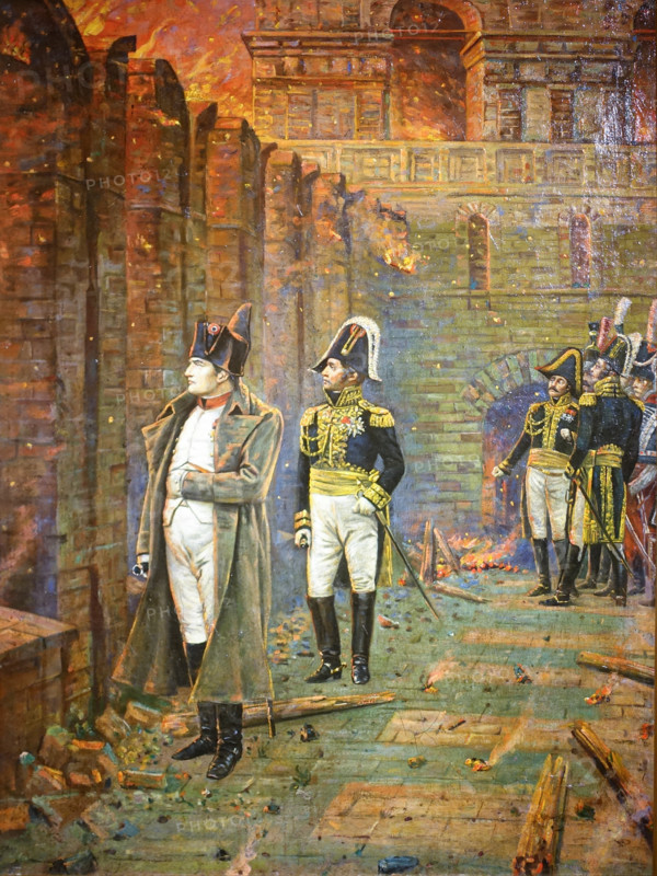 Napoleon (1769-1821) watching the Fire of Moscow