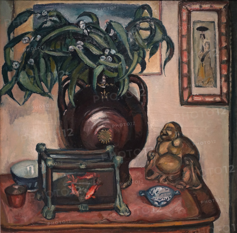 Still Life with Buddha and Red Fish