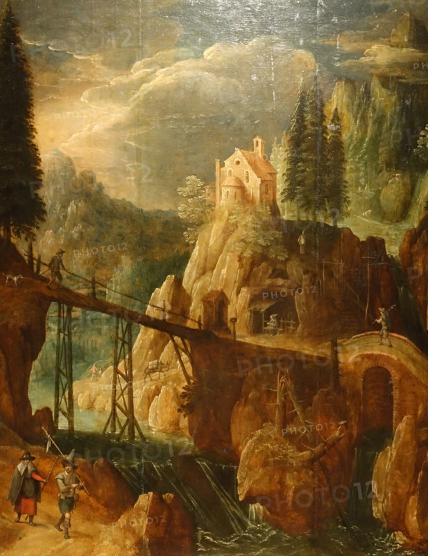 Mountain landscape with a chapel