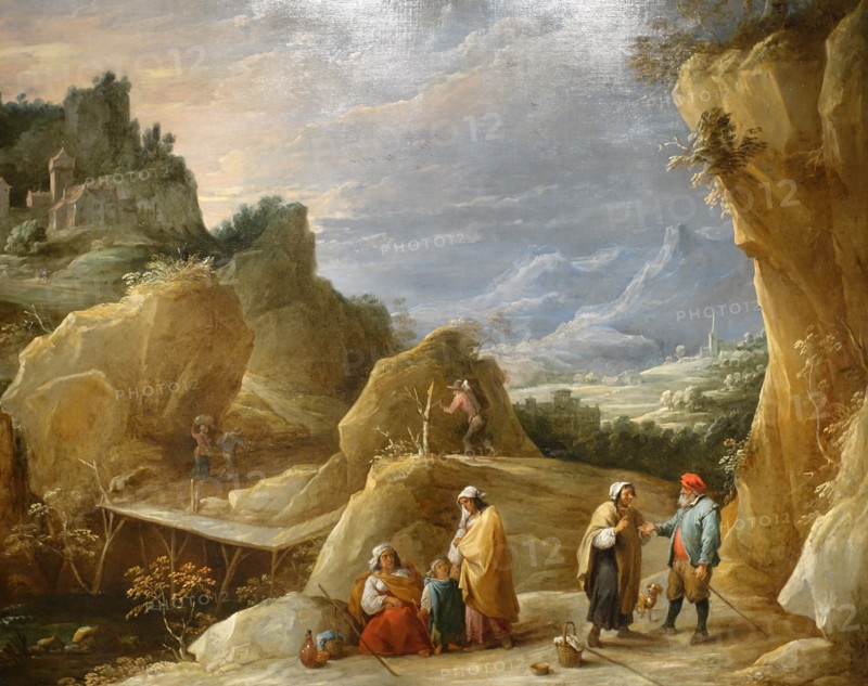 Rocky Landscape with Gypsy Women and a Traveler