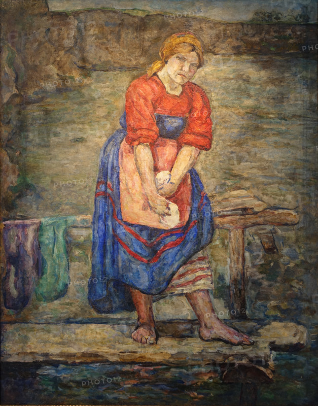 Young woman on the bridge