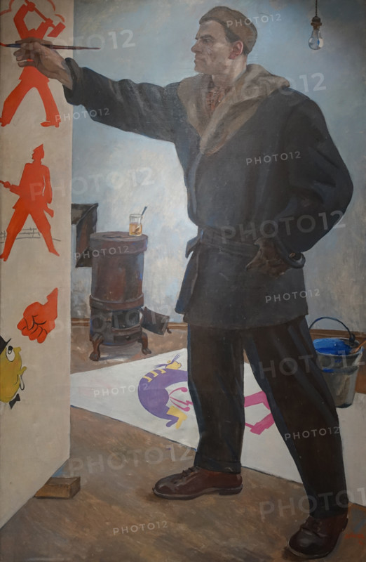 Mayakovsky Vladimir Vladimirovich (1893-1930) in the ROSTA workshop