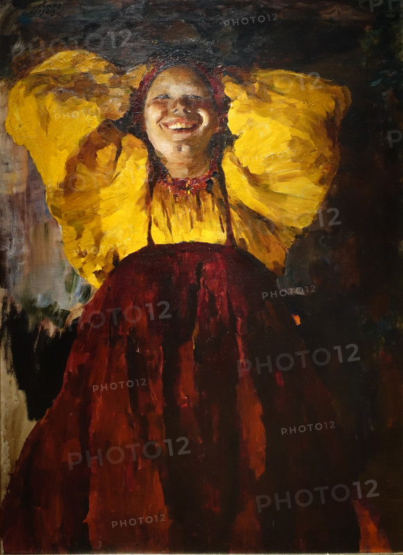 Peasant woman in yellow