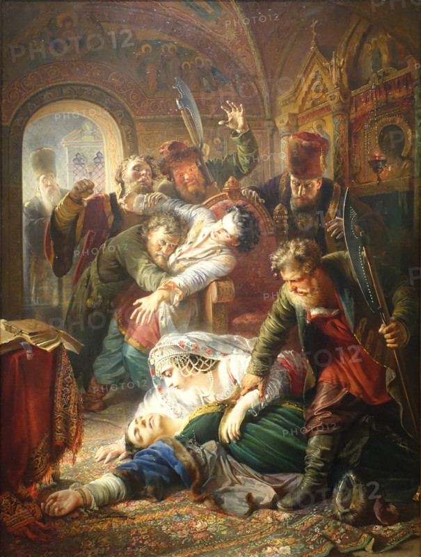 Agents of the Pretender Dmitry murdering Boris Godunov's son