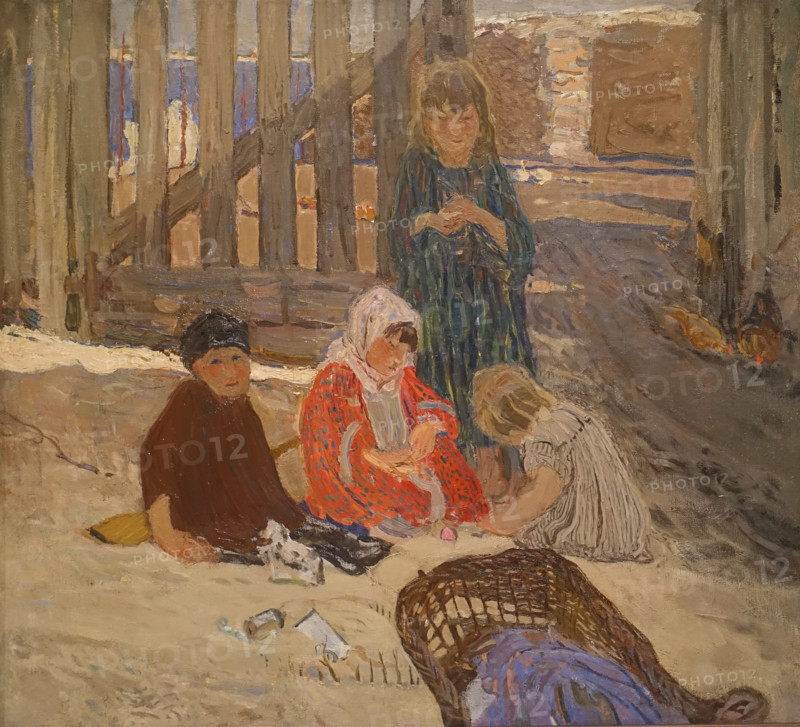 Children Playing in Sand