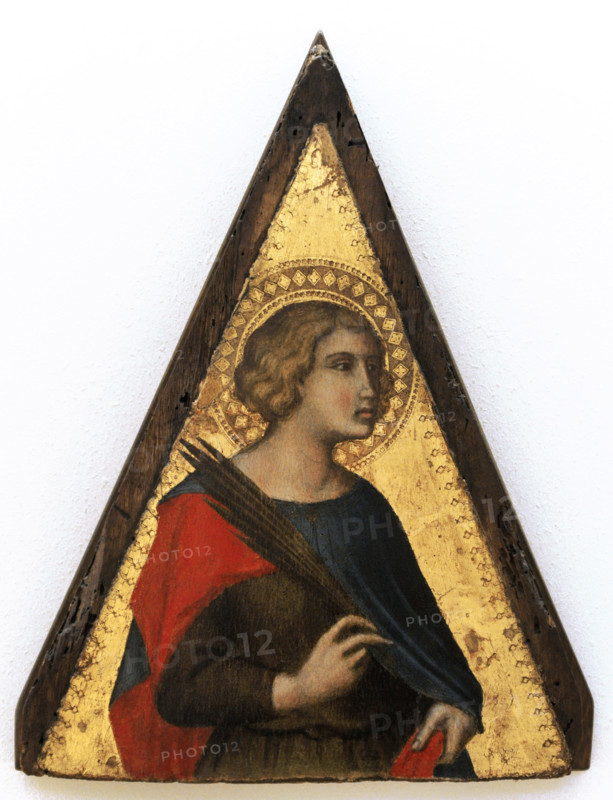 Pietro Lorenzetti, also known as Pietro Laurati (1280-1348). Italian painter, active between 1306 and 1345. The Holy Martyr, ca. 1330. Tempera on wood. Height: 45 cm. National Gallery Prague (Sternberg Palace). Czech Republic.