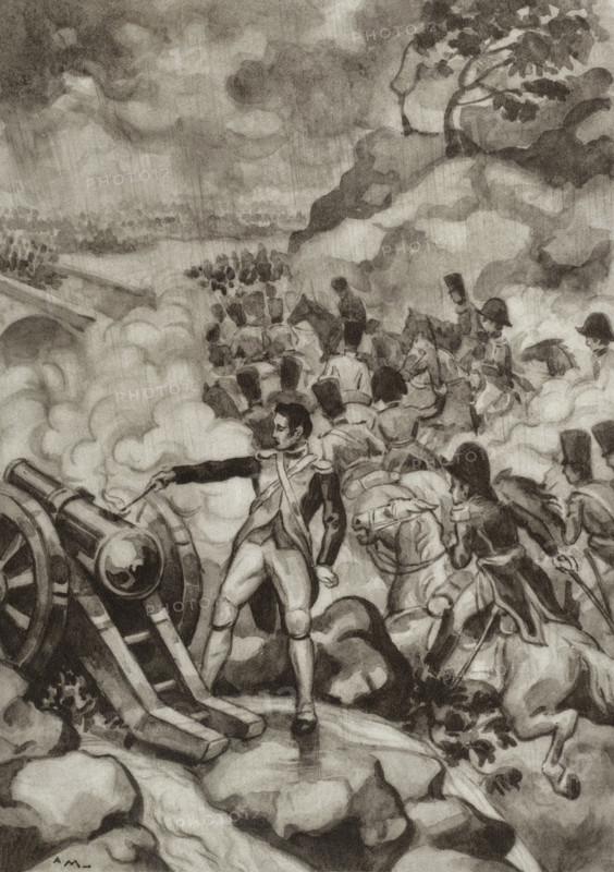 Peninsula War (1808-1814). Battle of Albuera (16 May 1811). Engagement between a mixed force of British, Spanish and Portuguese troops, under the command of General William Beresford, against the French army of Marshal Soult. It took place near La Albuera (province of Badajoz, Extremadura). Los guerrilleros de 1808. Historia popular de la Guerra de la Independencia, by Enrique Rodriguez-Solis. Volume I. Published in Madrid, 1930.