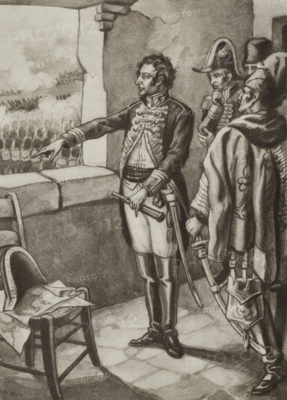 Spanish War of Independence (1808-1814). Battle of Salamanca (22 July 1812). Combat that took place in the town of Arapiles, south of Salamanca, in which they faced the allied armies of Spain, England and Portugal, under the command of General Arthur Wellesley, 1st Duke of Wellington (1769-1852), against the Napoleonic troops led by Marshal Marmont, which were defeated. This French defeat dealt a severe blow to Napoleon's plans to invade Portugal, as it prevented the installation of the bases and arsenals that were necessary to carry out the invasion. Wellington at the Arapiles. Los guerrilleros de 1808. Historia popular de la Guerra de la Independencia, by Enrique Rodriguez-Solis. Volume I. Published in Madrid, 1930.