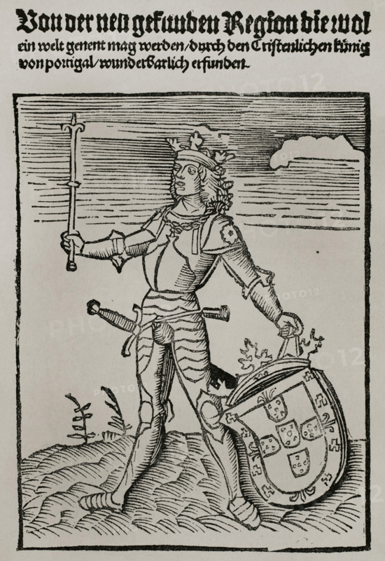 Facsimile of the cover from the German edition of the letter written by Amerigo Vespucci (1454-1512 to Lorenzo di Pierfrancesco de' Medici (1463-1503), sent to Florence from Lisbon in 1502. In it, he related his third voyage (1501-1502), in which he entered the service of the Portuguese, whose expedition set sail on 10 May 1501. The original handwritten letter was written in Italian and later translated into Latin for the first printed editions. In 1505, publishers in Basel, Augsburg and Nuremberg published the text translated into German. ""America. History of its discovery from primitive times to the modern era"", written by Rodolfo Cronau. Volume II. Published in Barcelona, 1892.