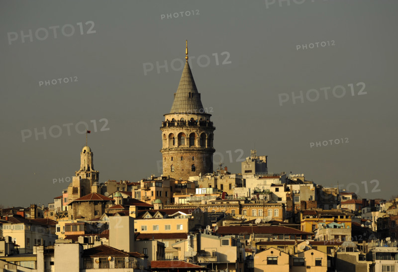 Istanbul, Turkey. Galata Tower or Tower of Christ. It was buit in 1348 during an expansion of the Genoese colony in Constantinople.