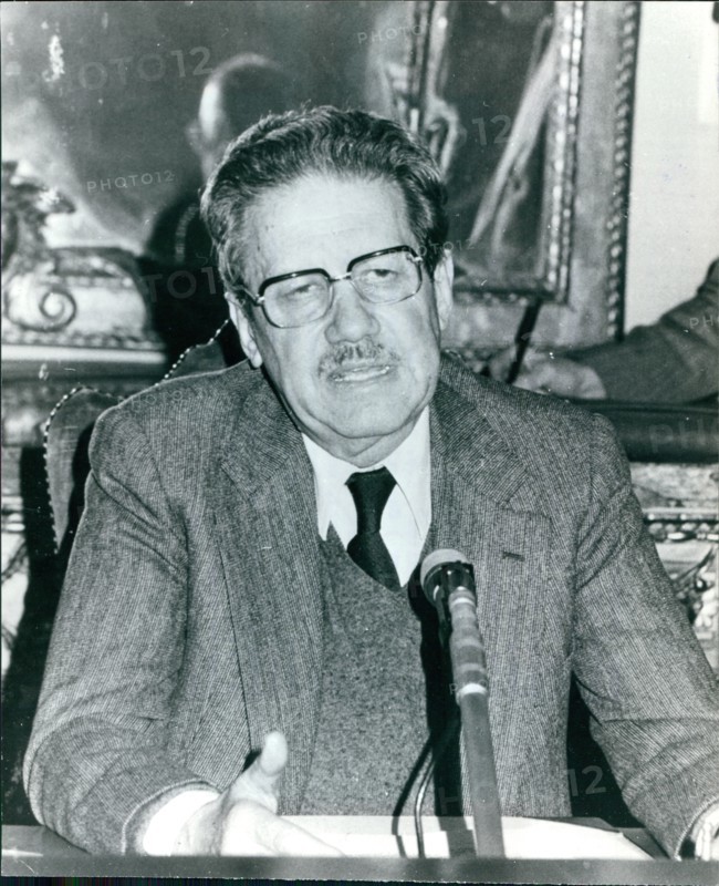 Flaminio Piccoli, leader of the Christian Democrats in Italy