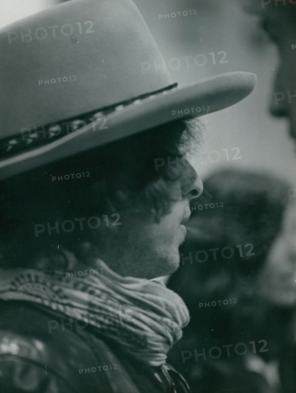 Bob Dylan from behind