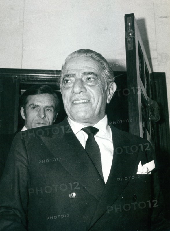 Aristotle Onassis at his 4th wedding anniversary party