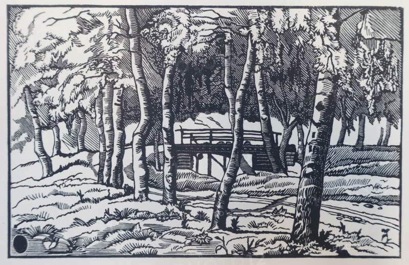 Pushkin Nature Reserve. Petrovskoye. The Bridge. 1930. Pavel Aleksandrovich Shillingovsky (1881-1942).