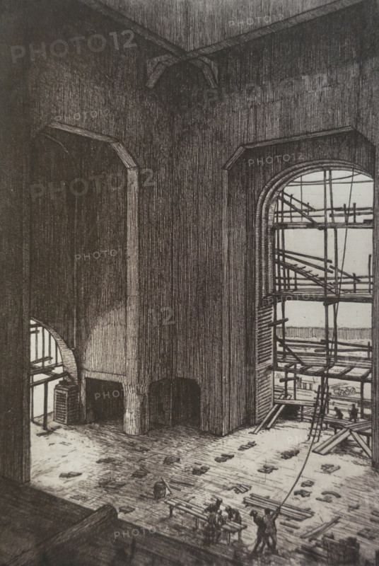 Construction of Kazan railway station. Vadim Falileev (1879-1950). Early 20th century.