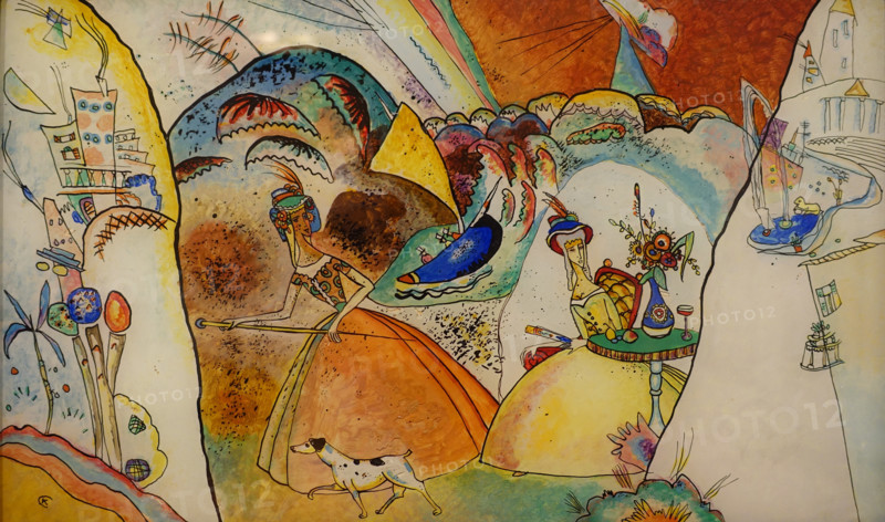 Wassily Kandinsky (1866-1944). Ladies in Crinolines. circa 1918.
