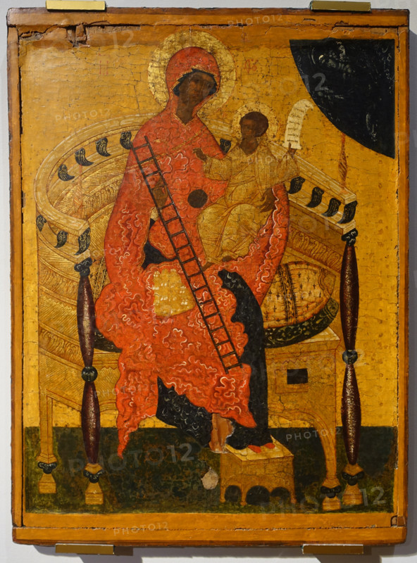 Theotokos of the Uncut Mountain.  16th century. Russian North. Wood