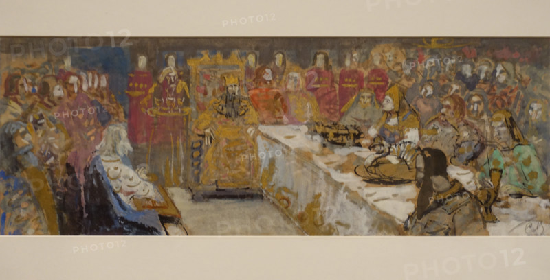 Sergey Malyutin (1859-1937). Feast at Prince Vladimir. Late 1890s - early 1900s.
