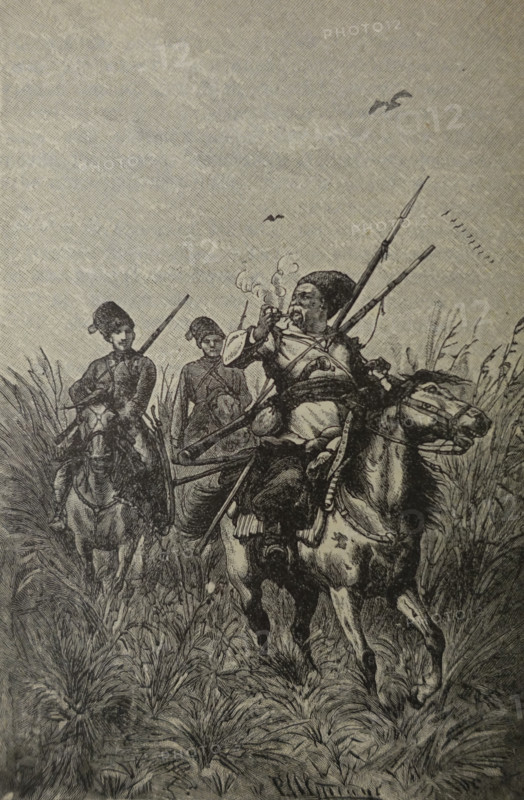 Illustration from book 'Taras Bulba'. A Novel by Nikolai Gogol (1809-1852). 1893.