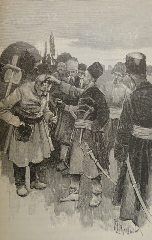 Illustration from book 'Taras Bulba'. A Novel by Nikolai Gogol (1809-1852). 1893.