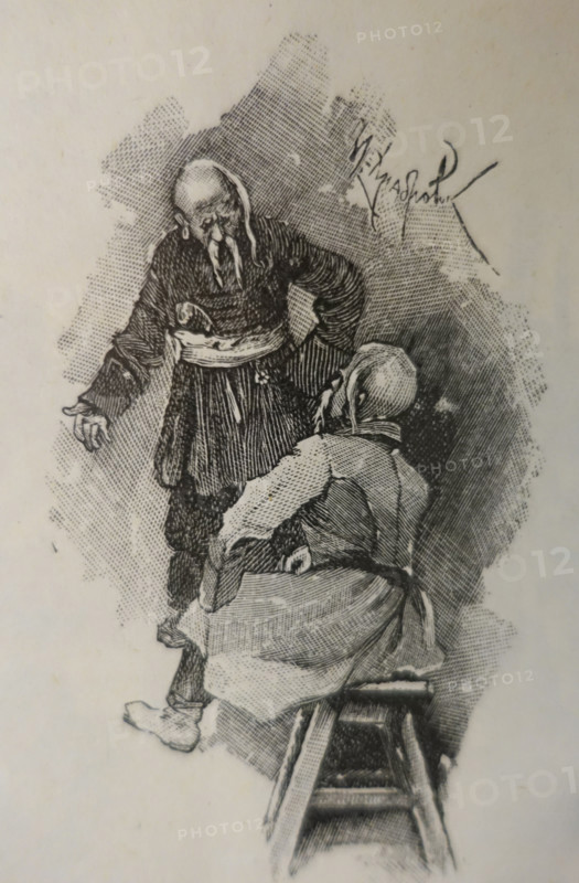 Illustration from book 'Taras Bulba'. A Novel by Nikolai Gogol (1809-1852). 1893.