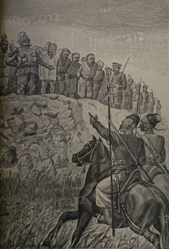 Illustration from book 'Taras Bulba'. A Novel by Nikolai Gogol (1809-1852). 1893.