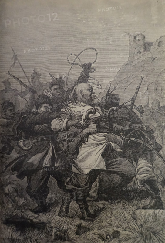 Illustration from book 'Taras Bulba'. A Novel by Nikolai Gogol (1809-1852). 1893.