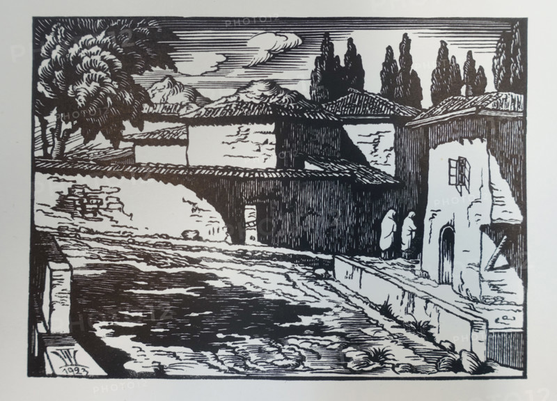 Crimea. Bakhchisaray. Khan's Baths. 1923. Pavel Aleksandrovich Shillingovsky (1881-1942).
