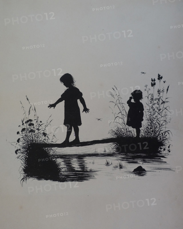 Silhouettes. Illustration from book by Elisabeth Boehm (1843-1914). 1879.