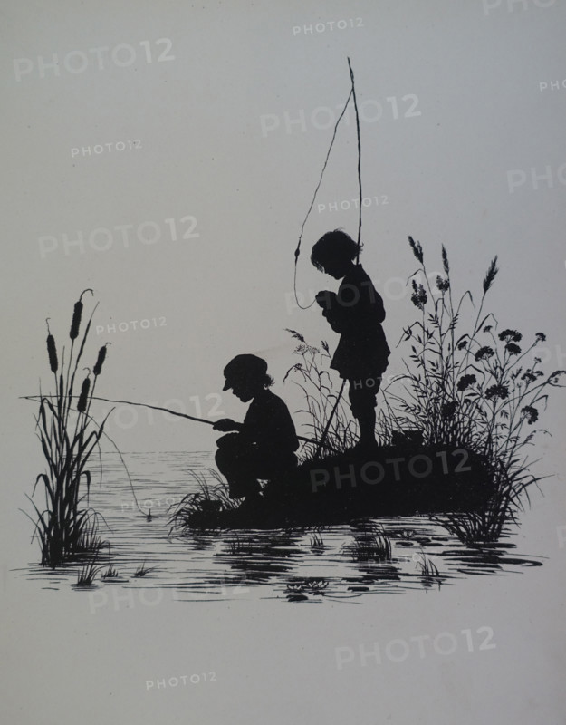 Silhouettes. Illustration from book by Elisabeth Boehm (1843-1914). 1879.
