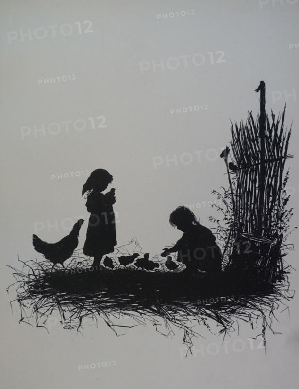 Silhouettes. Illustration from book by Elisabeth Boehm (1843-1914). 1879.